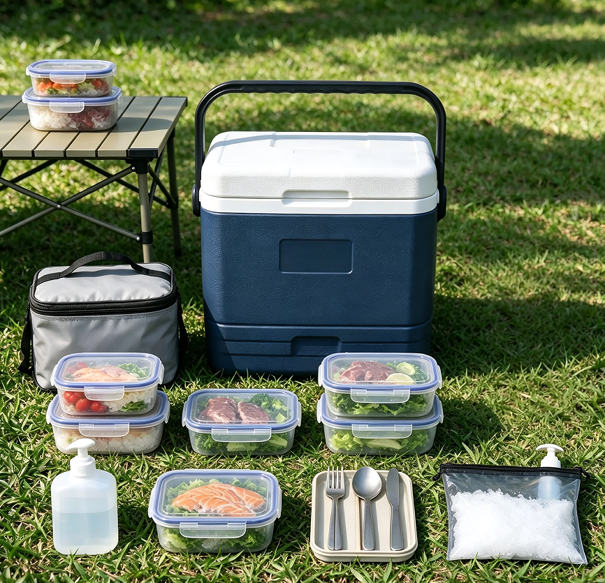 Insulated Cooler Box and Food Freshness Set