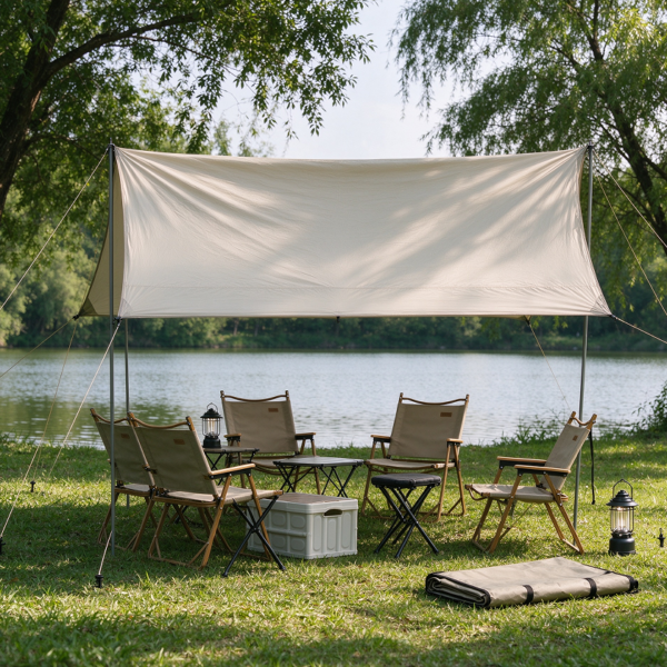Lakeside Sunshade Canopy and Leisure Chair Set